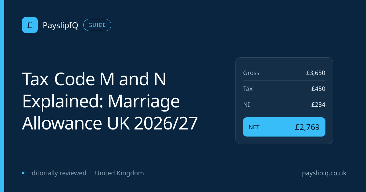 Tax Code M and N Explained: Marriage Allowance UK 2026/27
